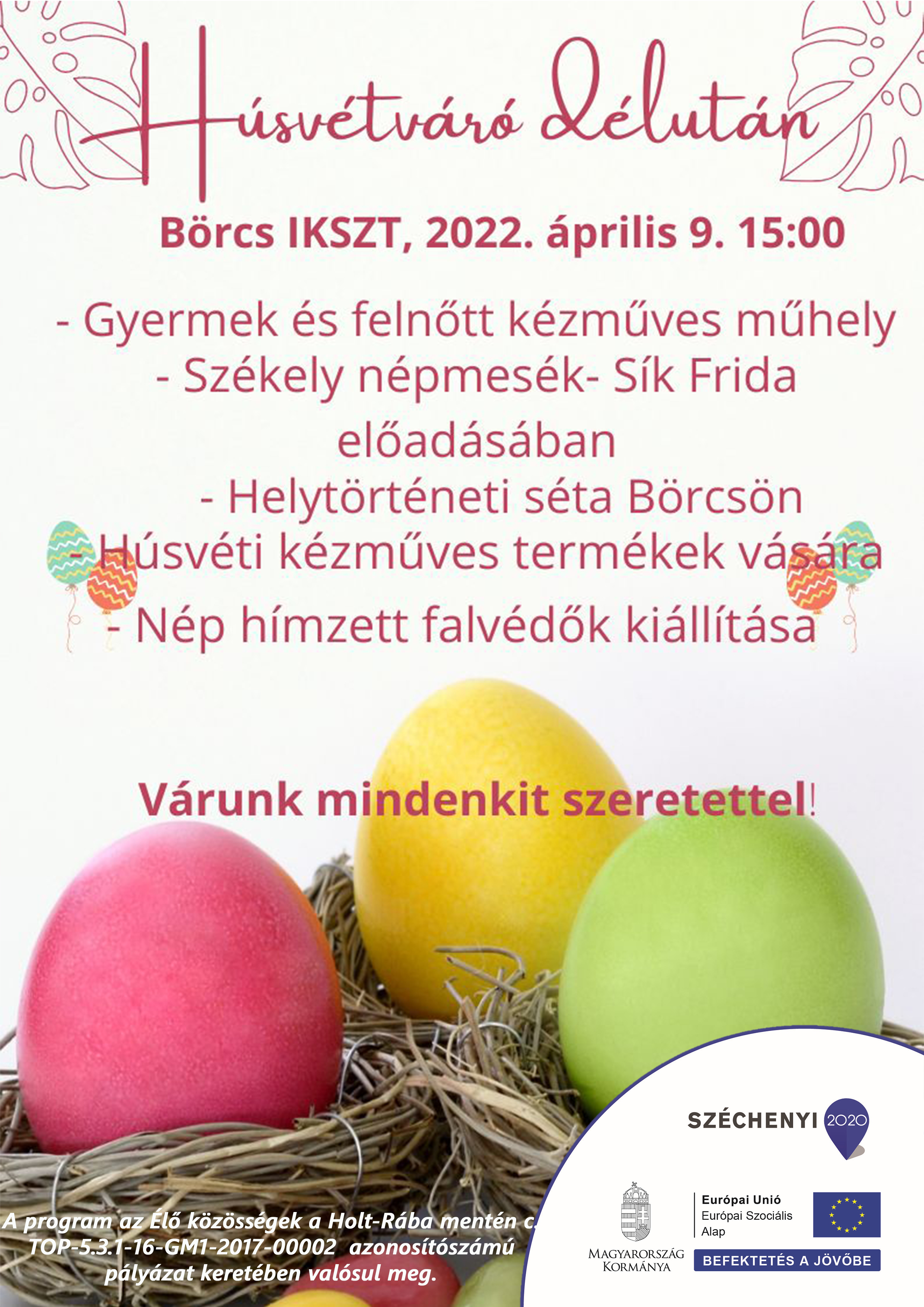 Meghívó plakát húsvét