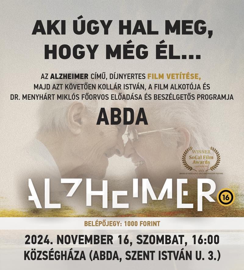 Alzheimer- a film 2024.11.16. 16:00-Abda